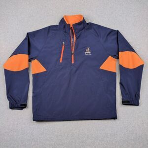 Zero Restriction Jacket Mens Medium Blue Tour Series Golf Windbreaker‎ 1/4 Zip